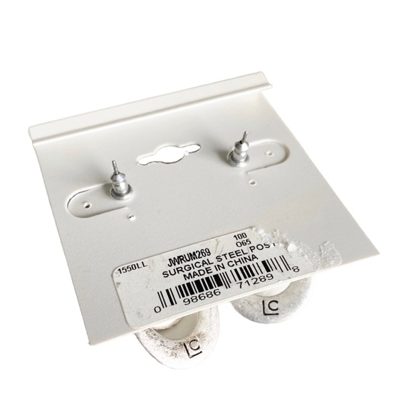 new Liz Claiborne ꧁ Mosaic Briolette Drop Earrings ꧂ Silver Tone ꧂ Yellows - Picture 6 of 14